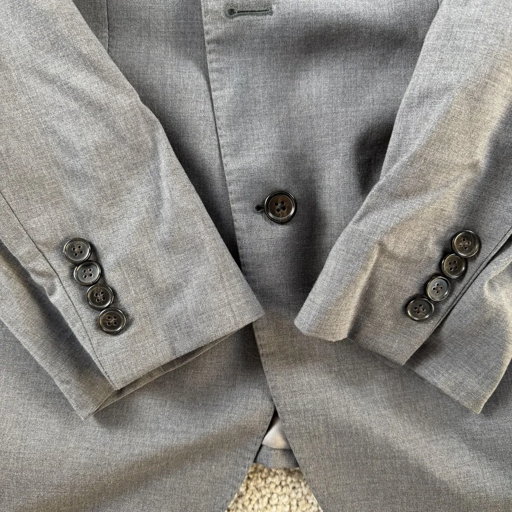 Lauren Ralph Lauren Blazer Mens 38S Gray Slim Fit Suit Sport Coat Jacket Classic